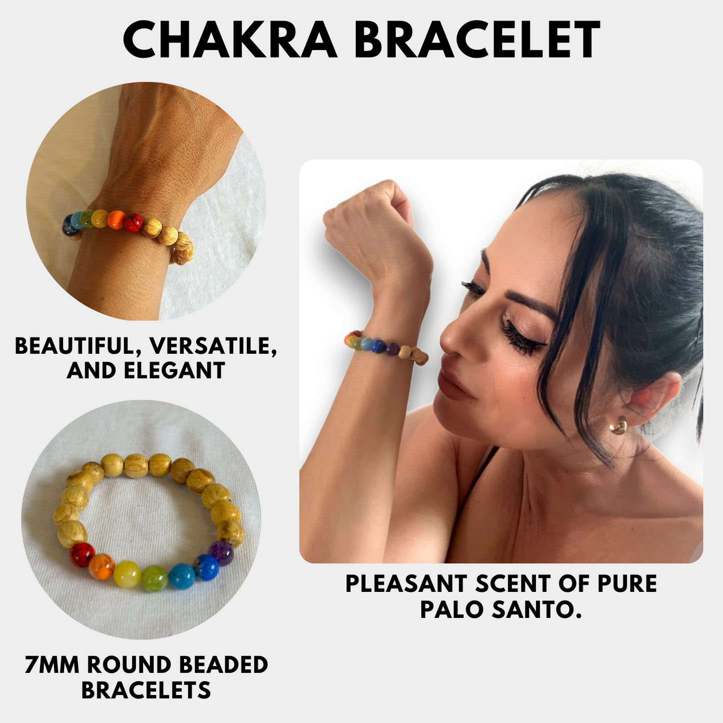 Palo Santo 7 Chakra Bracelet