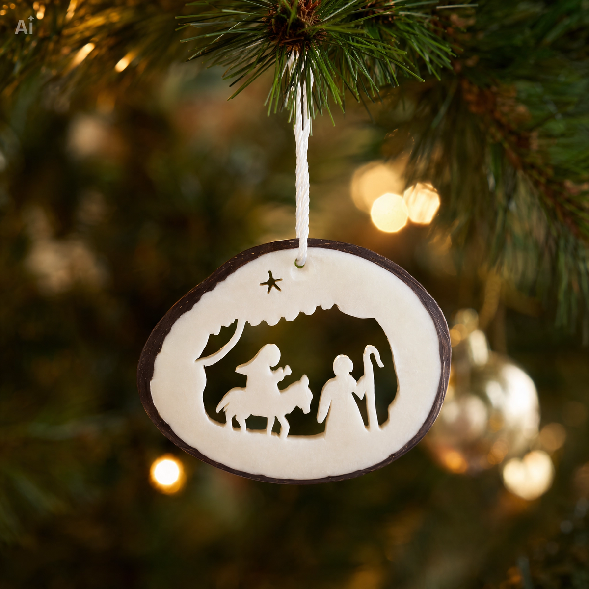 Adornos Navideños de Tagua | Palo Santo DeltaTau