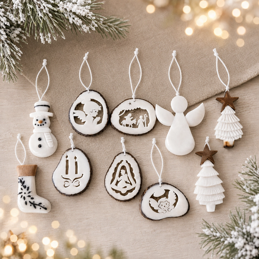 Adornos Navideños de Tagua | Palo Santo DeltaTau