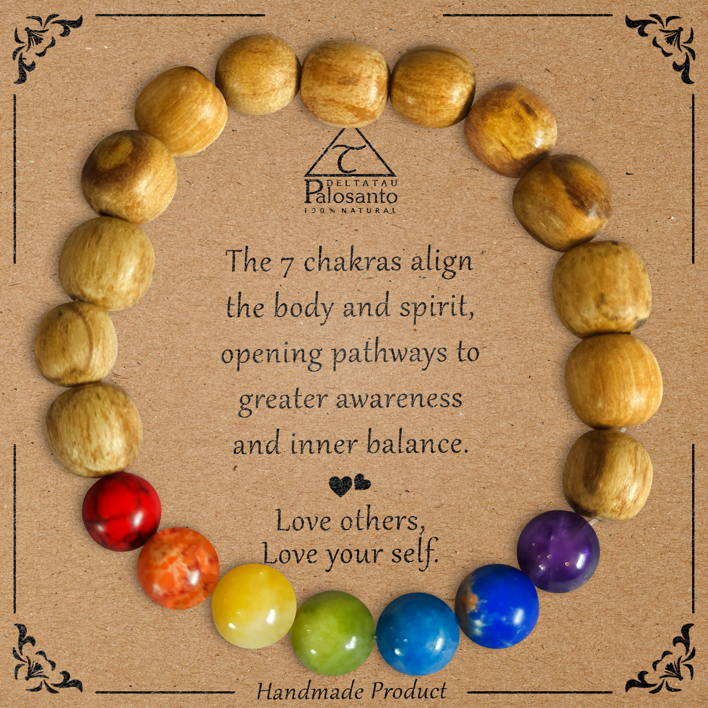 Palo Santo 7 Chakra Bracelet