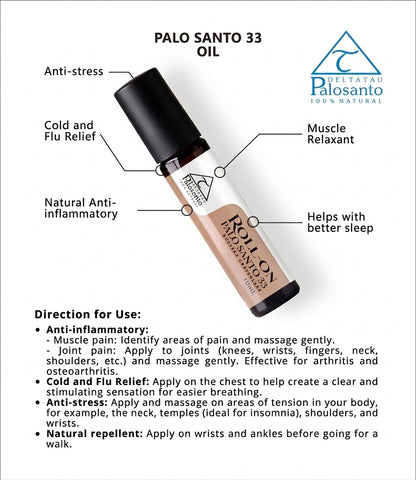 Aceite de Palo Santo 33 | Uso Corporal y Masajes