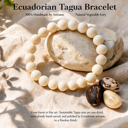 Pulsera de Tagua Artesanal blanca