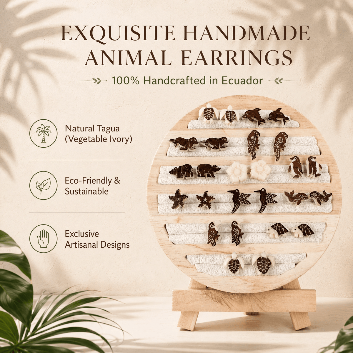 Aretes de Tagua artesanales de animales | Introducción