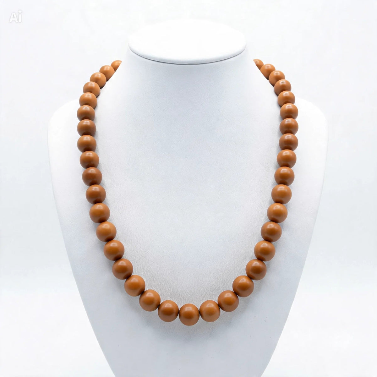 Collar de tagua artesanal café