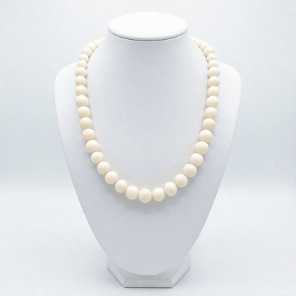 Collar de tagua artesanal blanco