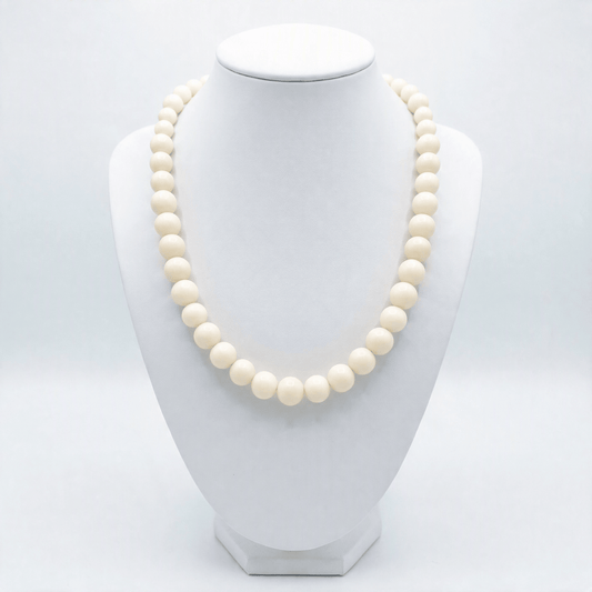 Collar de tagua artesanal blanco