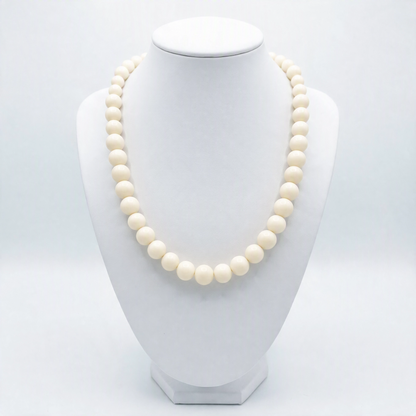Collar de tagua artesanal blanco