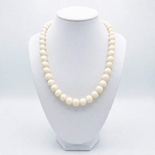 Collar de tagua artesanal blanco