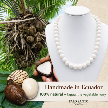 Collar de tagua artesanal blanco | Características