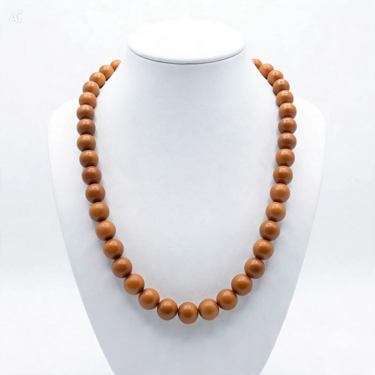 Collar de tagua artesanal café