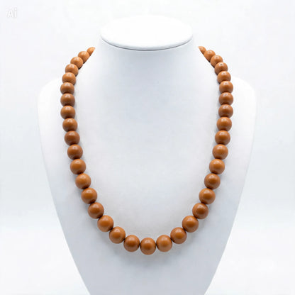 Collar de tagua artesanal café