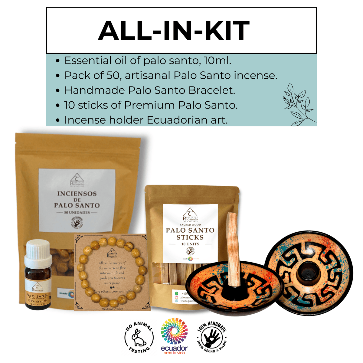 Kit Completo Artesanal Palo Santo kit completo - Palo Santo DeltaTau