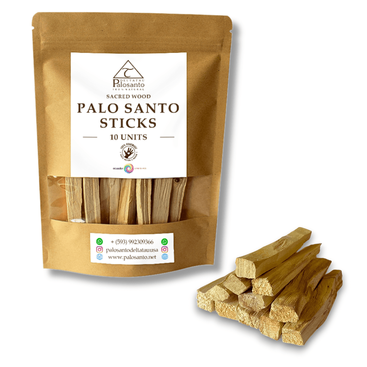 Palitos de Palo Santo al por Mayor – (Calidad Premium) Incienso - Palo Santo DeltaTau