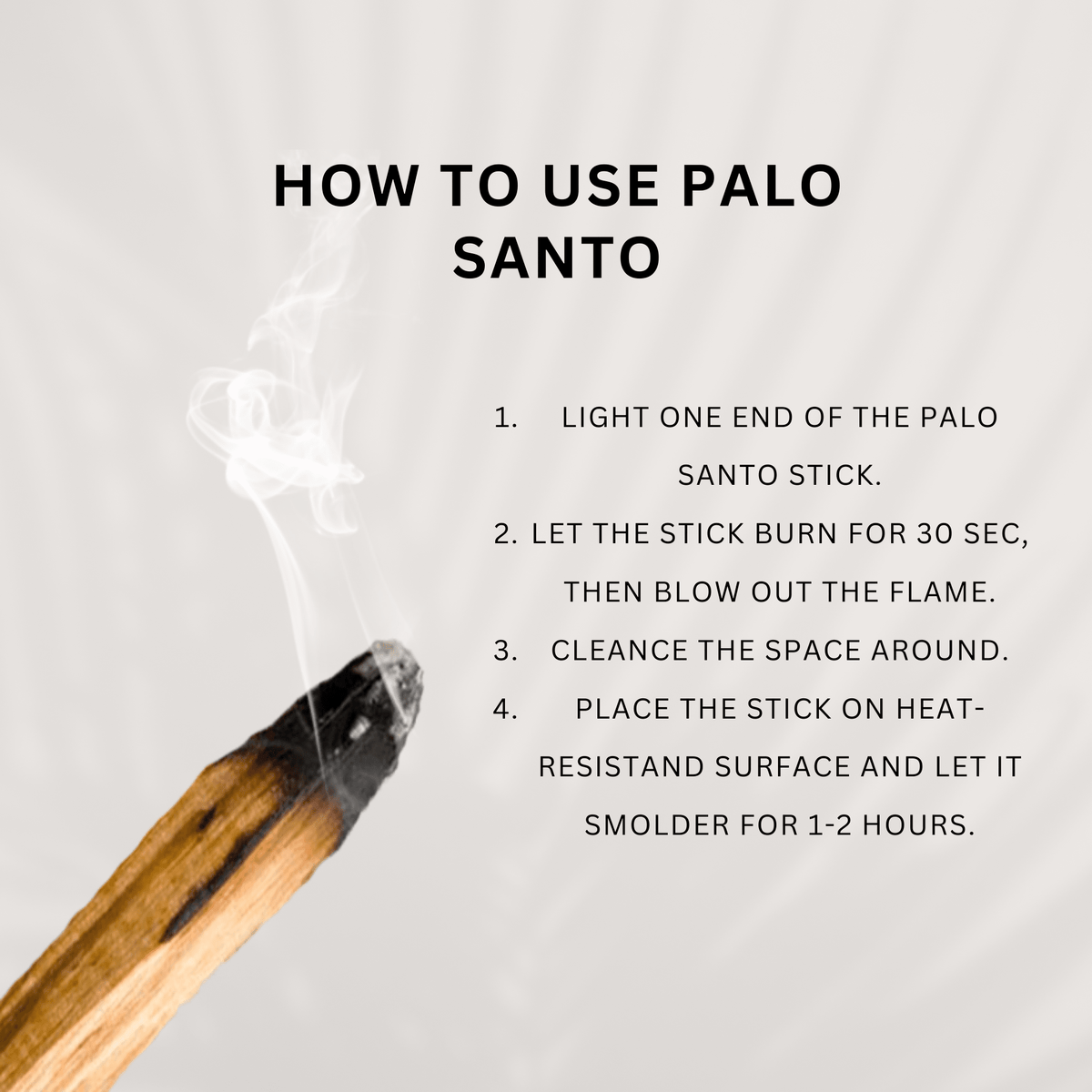 Como usar los palitos de palo santo paso a paso
