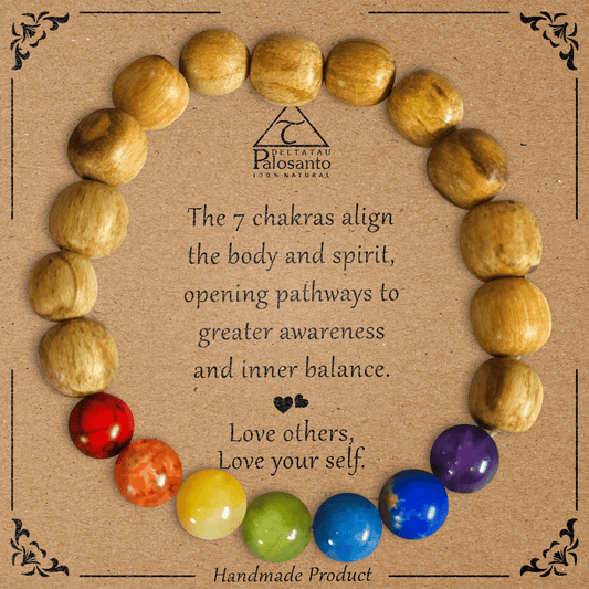 Pulsera De Palo Santo 7 Chakras Palo Santo - Palo Santo DeltaTau