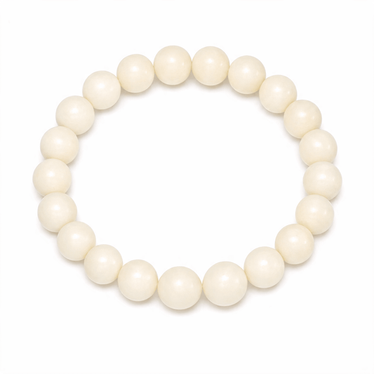 Pulsera de Tagua Artesanal blanco | Palo Santo DeltaTau