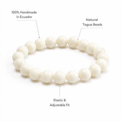 Pulsera de Tagua Artesanal blanca | Características