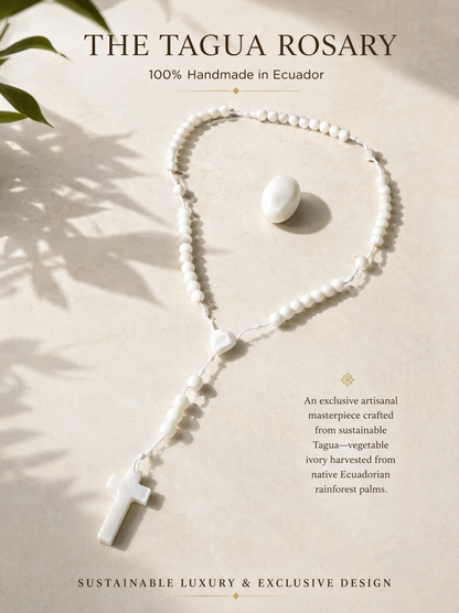 Handcrafted Tagua Rosary | Palo Santo DeltaTau